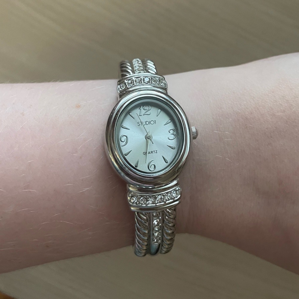 Studio Time Silver Cuff Watch - image 1